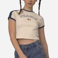 Branded Women's Crop Top Beige