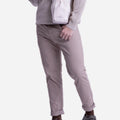 Branded Men's Twill Garter Easy Pants Slim Beige