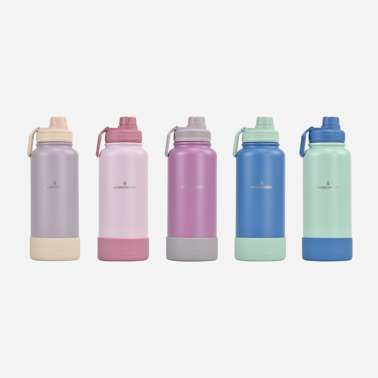 HYDROFRESH FLASK WITH SPORTY HANDLE AND SILICONE BOOT 1000ML