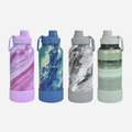 HYDROFRESH FLASK WITH SPORTY HANDLE AND SILICONE BOOT STROKE SERIES - 1000ML