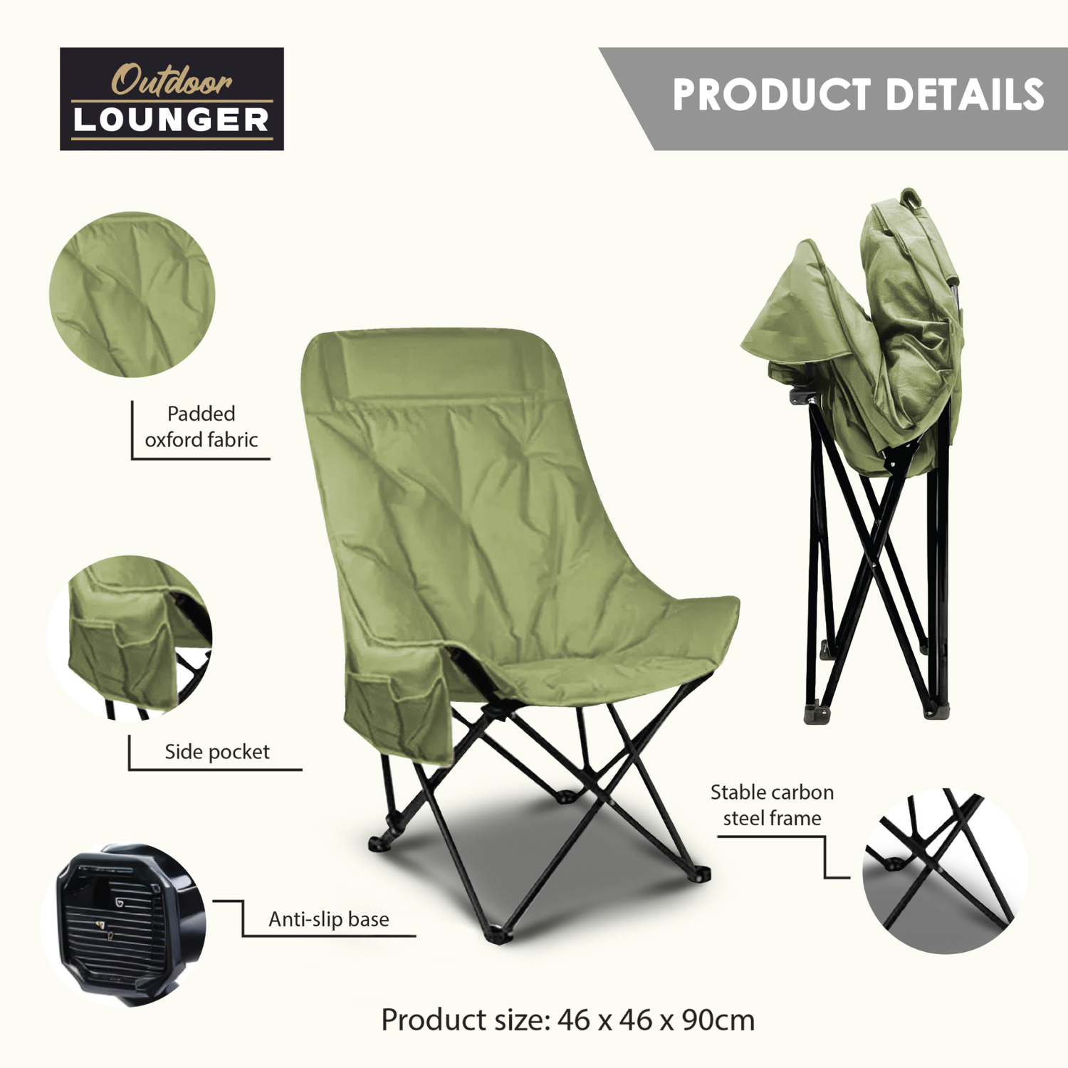 Padded Foldable Chair