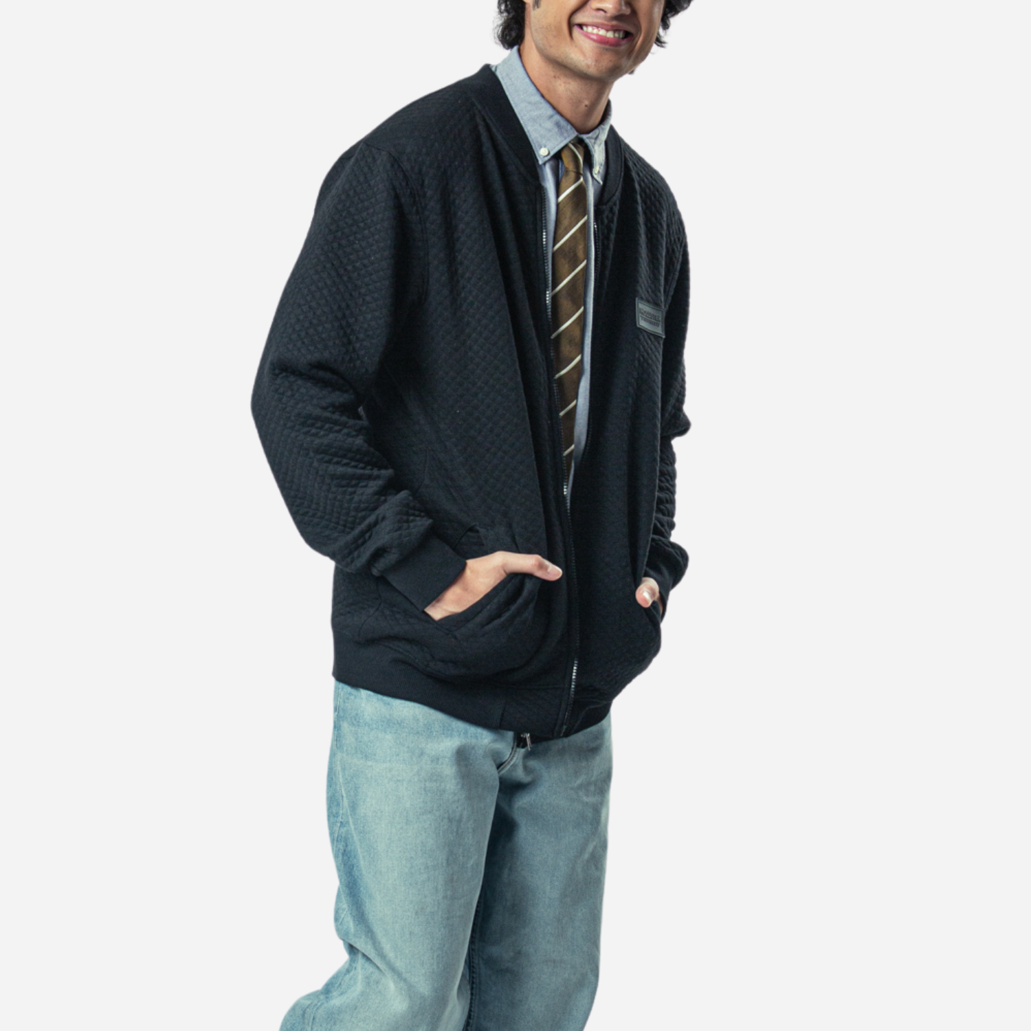 Branded Men's Bomber Jacket Black