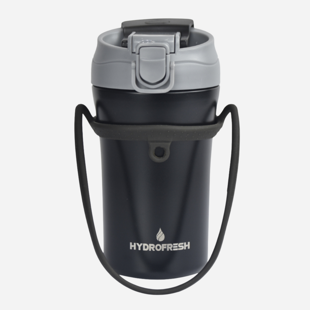 Hydrofresh Double Spout Stainless Mug with strap 400ml