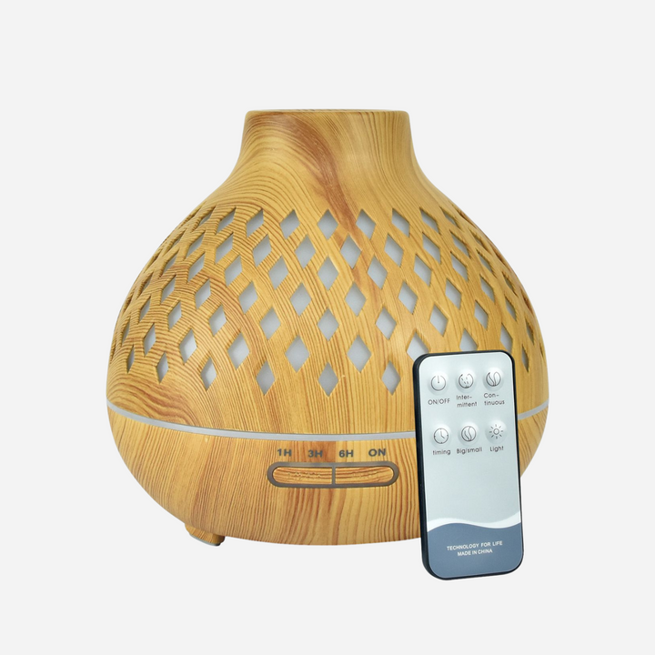 Fresh Air Wooden Humidifier Jar shape with Remote Wood