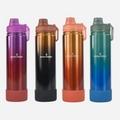 Hydrofresh Flask Glossy Metallic With Sporty Handle 650mL with Silicon Boot