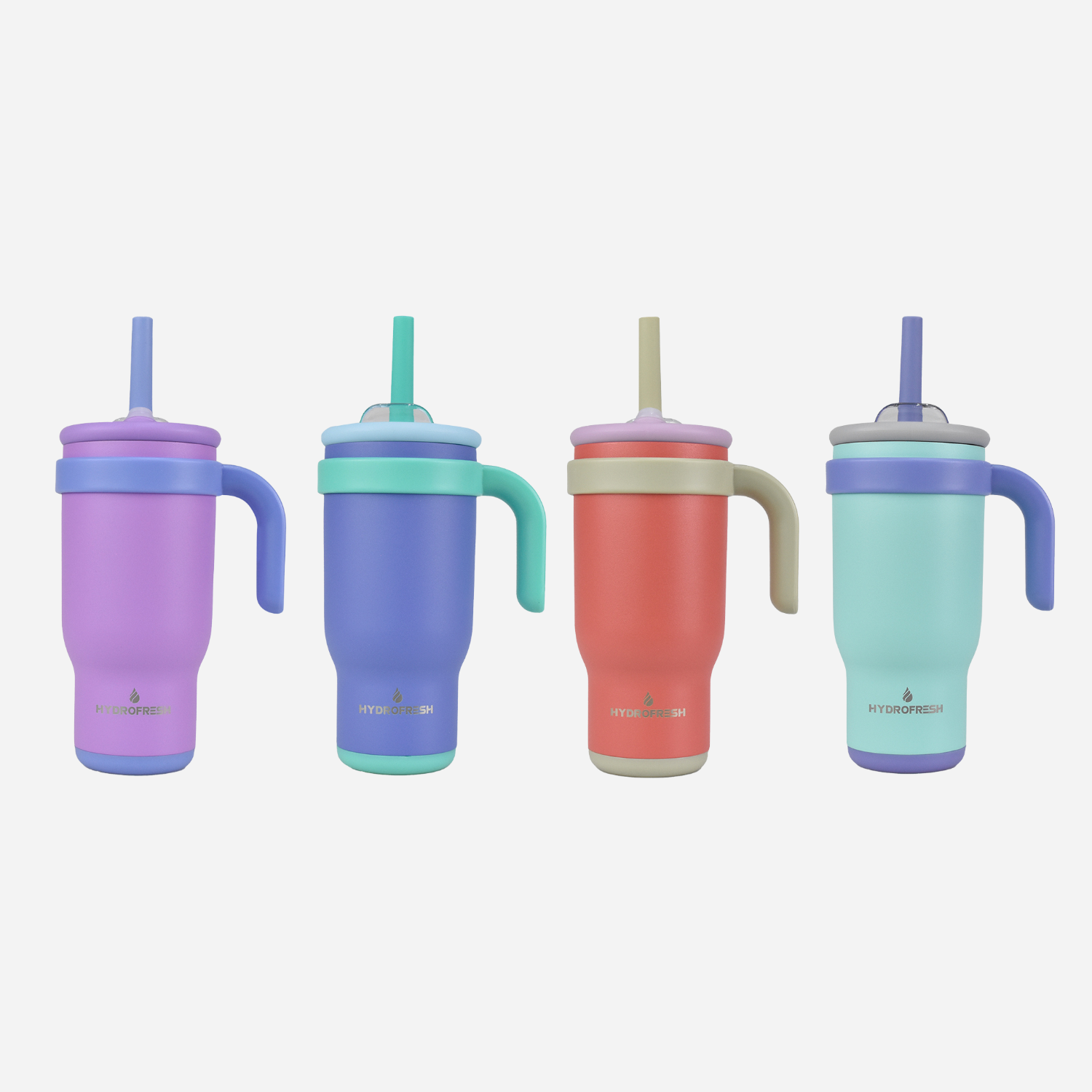 Hydrofresh Kids Stainless Straw with Handle 540ml Plain