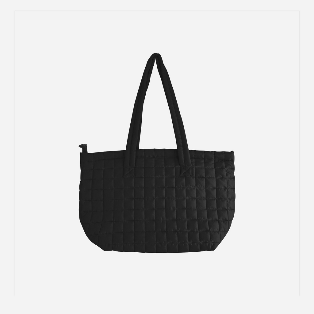 Puffer Tote Bag With Zipper