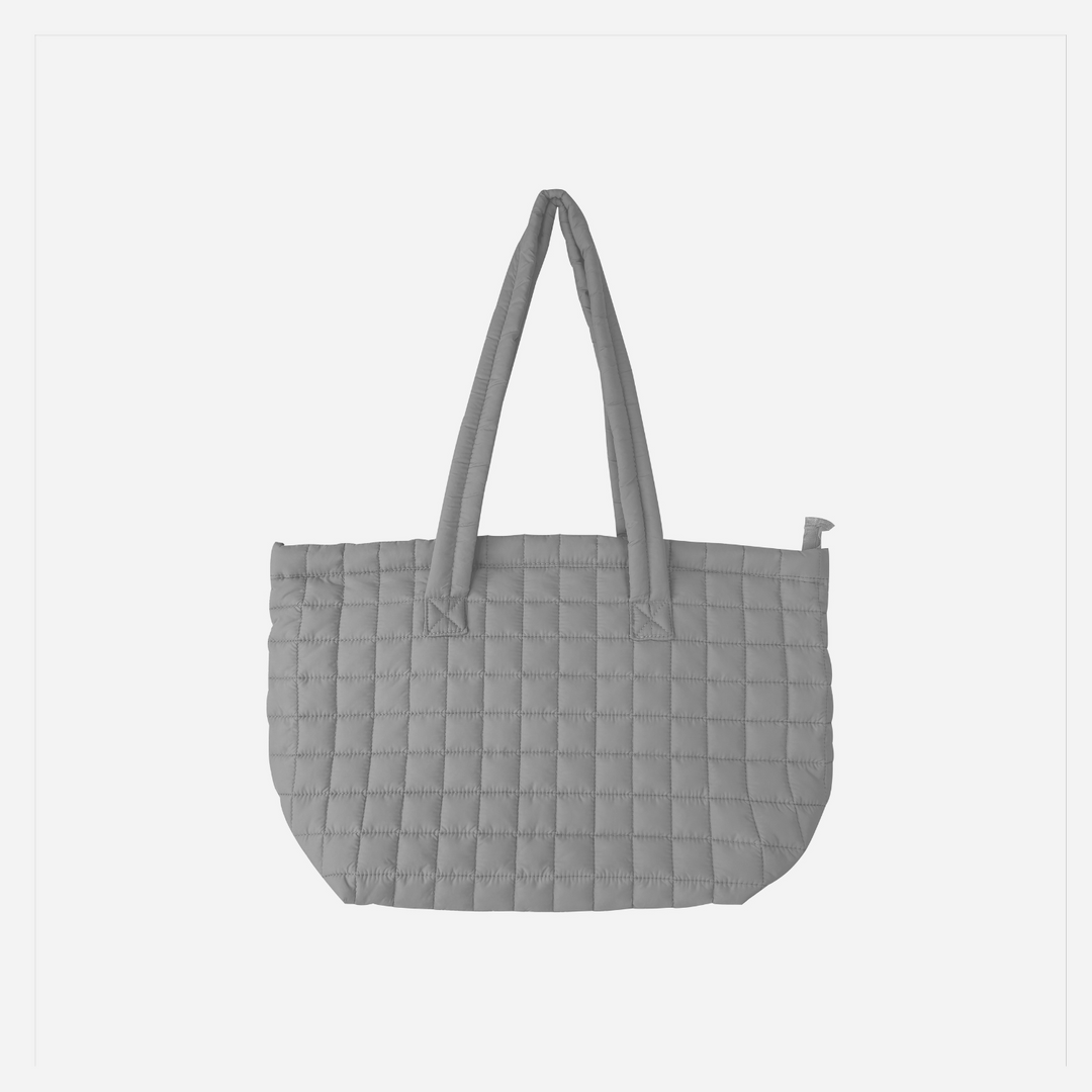 Puffer Tote Bag With Zipper