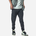 Branded Men's Active Jogger Sweatpants Cut and Sew Black